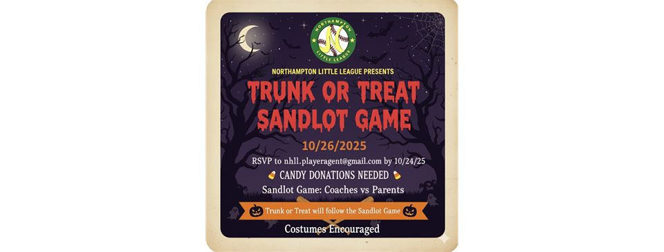 NHLL Trunk or Treat & Sandlot Game